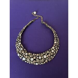 Heidi Daus Necklace Fantasy In Flight Dragonfly Opalescent Crystal Collar Flaws